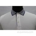 95% algodón 5% spandex sólido PK con camisa de cuello jacquard
